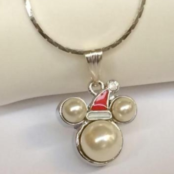 Disney Jewelry - SOLD! Mickey Mouse Ears Christmas Necklace Disney